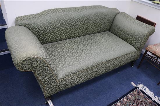 A Victorian drop-arm sofa W.170cm